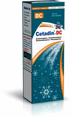 Cetadin- DC(Acetaminophen / Chlorpheniramine /Dextrometorphan/ Phenylephrine) 