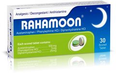 Rahamoon®     (Acetaminophen/ diphenhydramine/ pseudoephedrine)